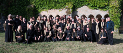 photo de groupe à Sylvanès le 14 juillet 2019