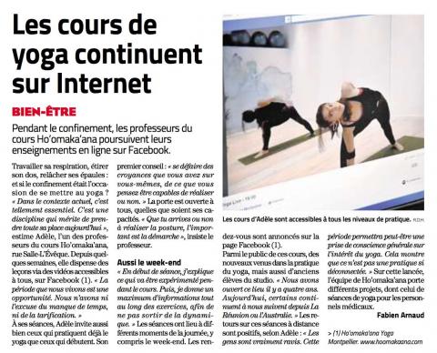 Yoga en ligne !