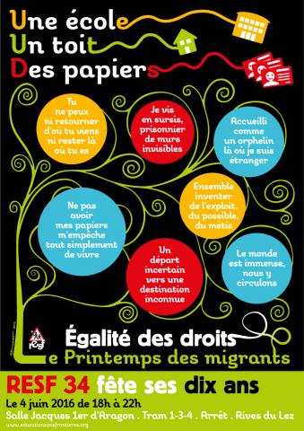 Affiche du Printemps des migrants - Juin 2016