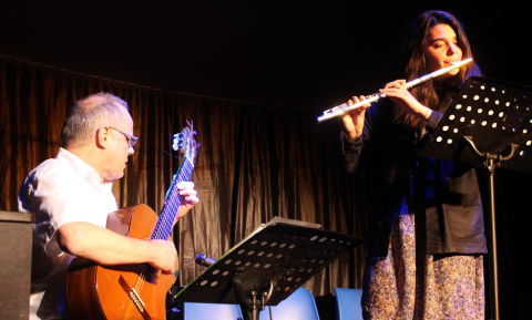 Duo flûte guitare en concert à Combaillaux