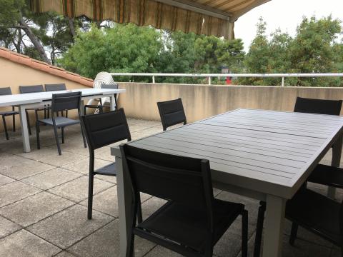 notre terrasse pour les pauses