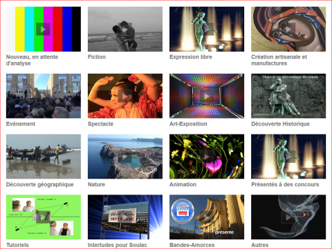 Sur le Site de l'Association, presentation des Catégories de Films Réalisés par ses membres