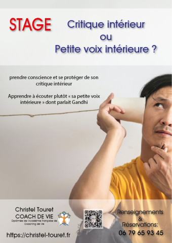 STAGE DECOUVERTE CRITIQUE INTERIEUR  OU PETITE VOIX INTERIEURE? 26 Mars 22 15h-18h ST VINCENT DE B. 