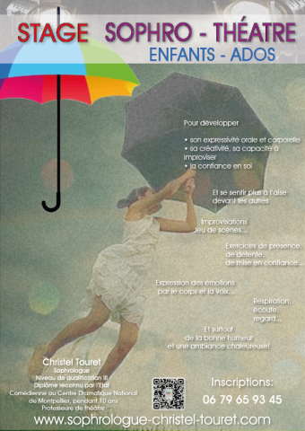 STAGE DECOUVERTE SOPHRO-THEATRE ADOS  18 SEPT de 15h à 18h à ST VINCENT DE B. 