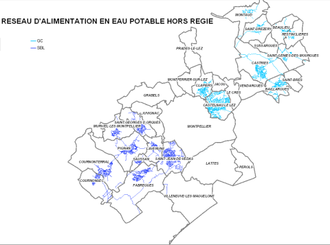 Réseau d'alimentation en eau potable hors régie