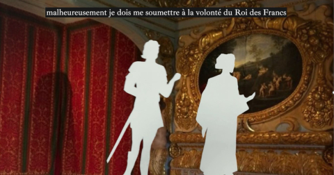   scenettes projetées illustrant  les chants