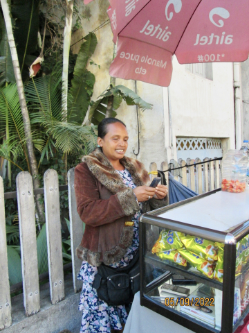 Le petit stand d'une maman de Tananarive