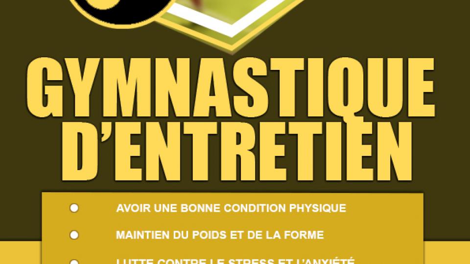 Gym d’entretien corporel, renfo musculaire  (salle écoles jean zay Jeudi 18h30 19h30)