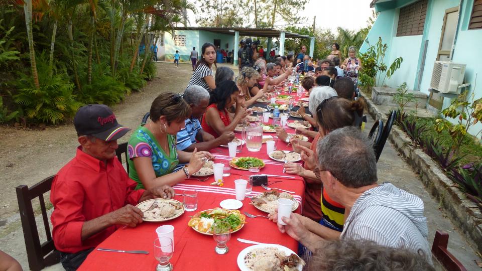 Repas de fin de brigade avec la communauté de San Pablo