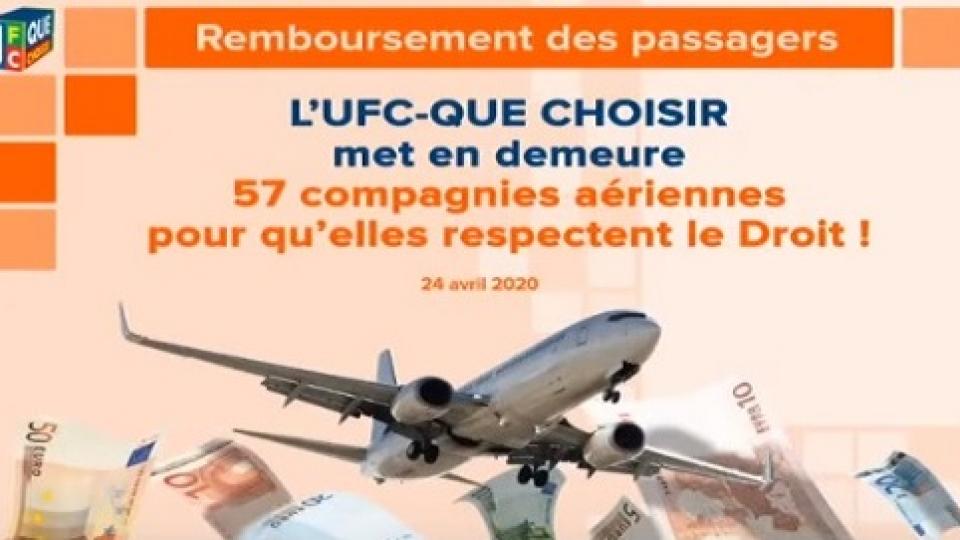 Pour obliger les comagnies aériennes à rembourser leurs clients suite à l'annulation des vols du fait de la covid nous les avons mis en demeure et poursuivi 20 d'entre elles. Pour en savoir plus: https://www.quechoisir.org/action-ufc-que-choisir-coronavirus-vols-annules-l-ufc-que-choisir-assigne-20-compagnies-aeriennes-n79519/