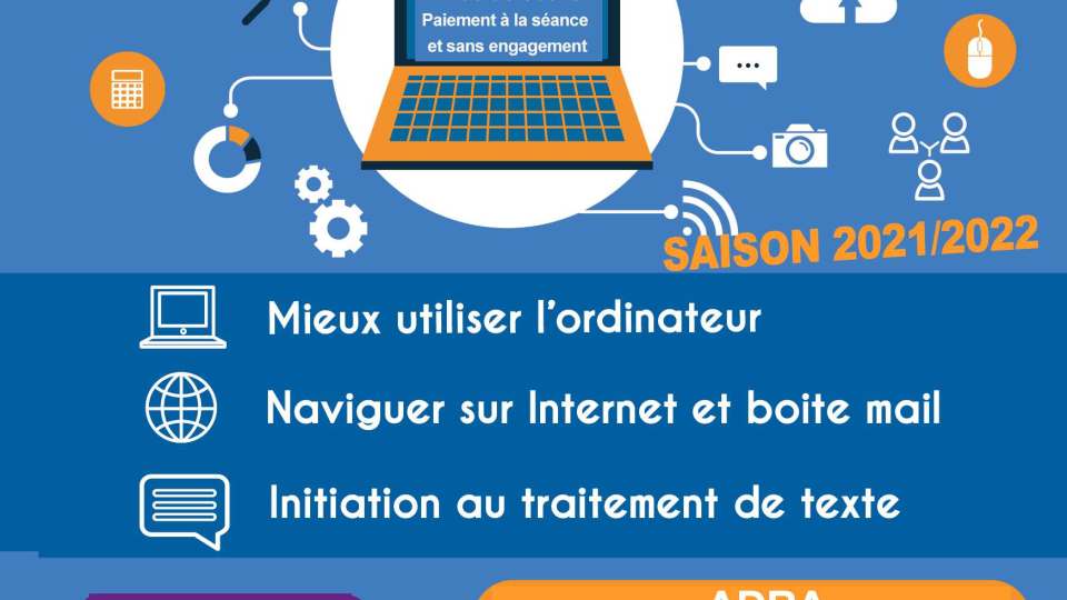 Cours d'informatique Dans les locaux de l'associations ADRA Montpellier