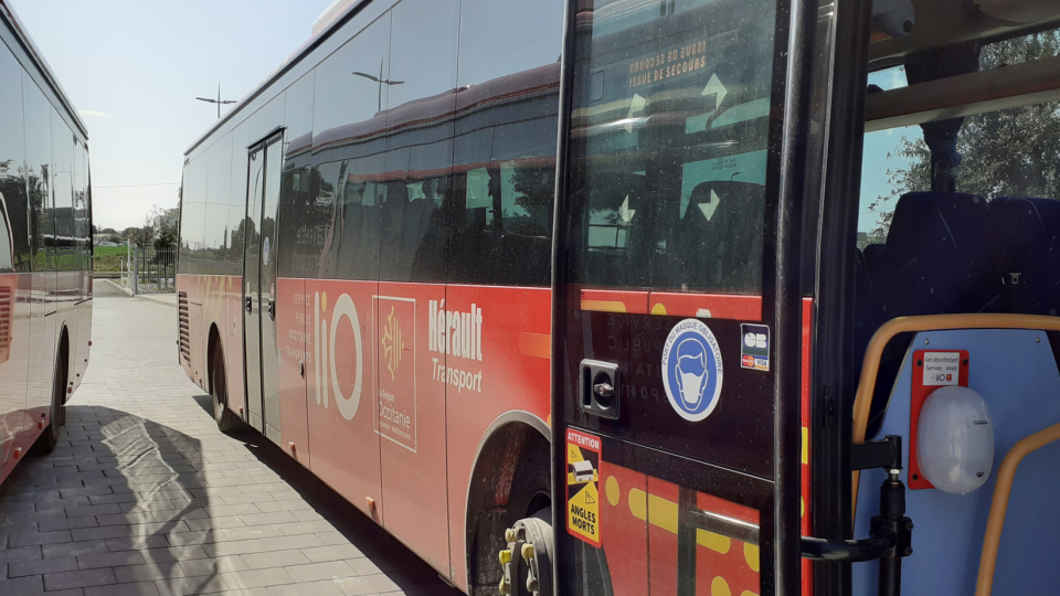 Véhicule du réseau liO Hérault Transport